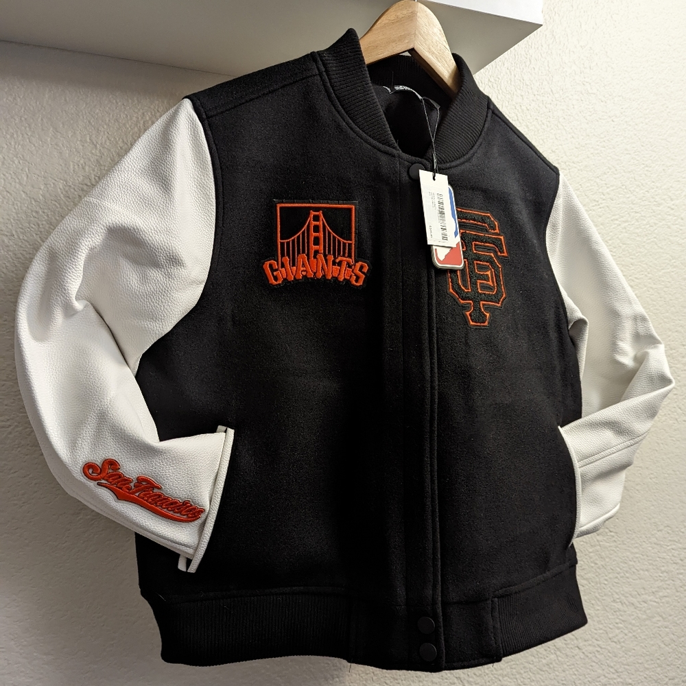 Women San Francisco Giants Pro Standard Black/White Varsity Logo Full-Zip Jacket